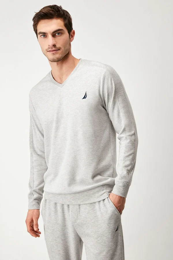 Erkek V Yaka Pijama Takımı