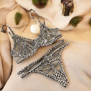 Leopar Desen Tüllü Brode Set 165