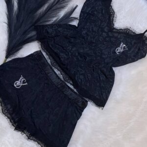 V. S. Logolu Transparan Şortlu Takım