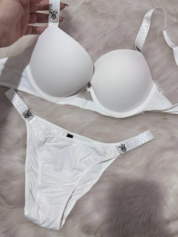 Victoria Secret Dolgulu Beyaz Takım