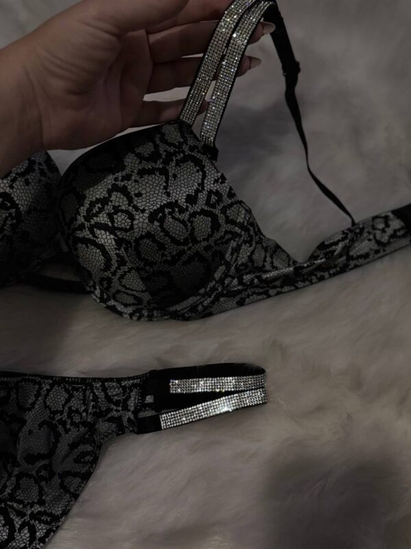 Victoria Secret Dolgulu Tangalı Leopar Desen Takım