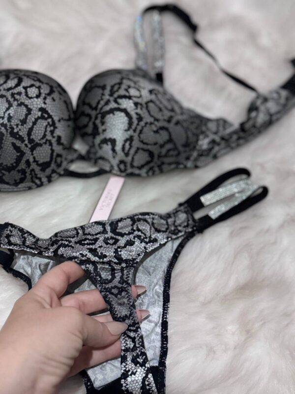Victoria Secret Dolgulu Tangalı Leopar Desen Takım