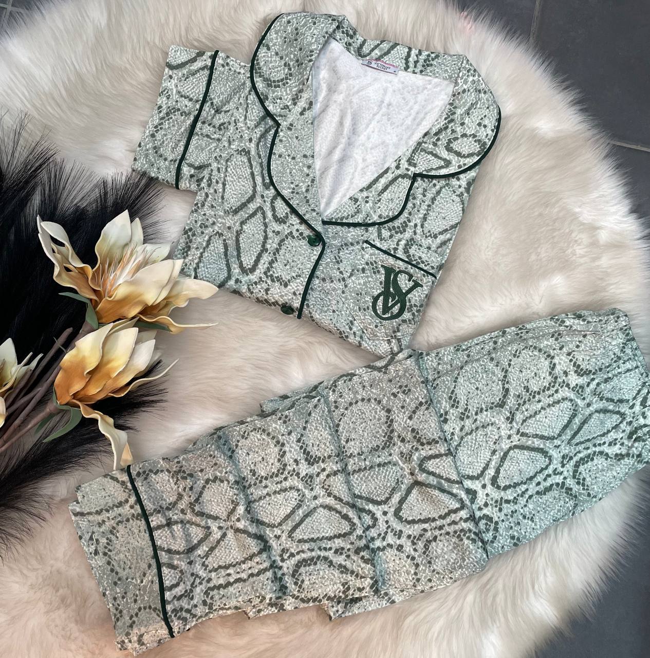 Victoria Secret Modal Piton Desen Pijama Takım